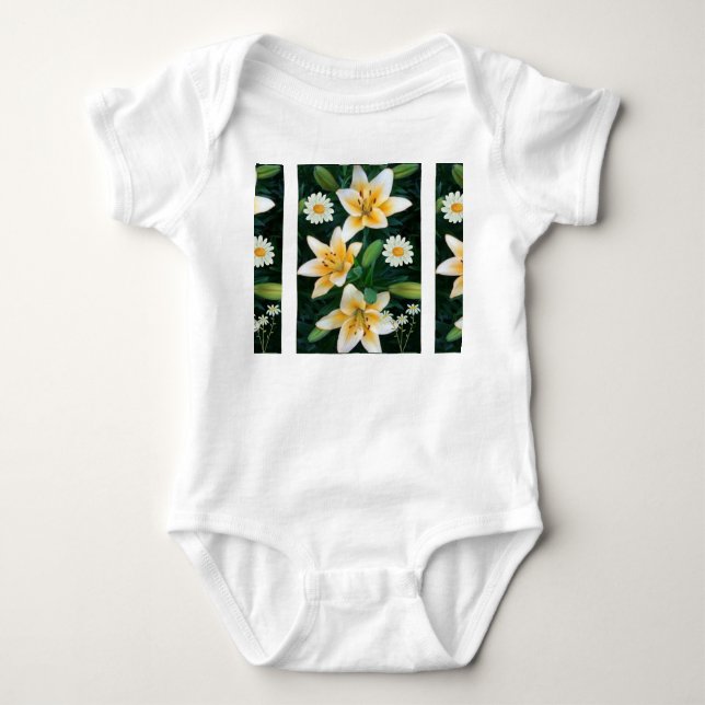 Blooming Beauty Baby Bodysuit - Fresh Floral Vibes Strampler (Vorderseite)