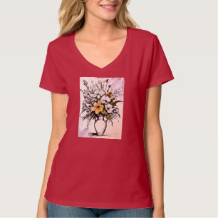 "Blooming Beauty Bouquet Women's V-Neck T - Shirt" T-Shirt