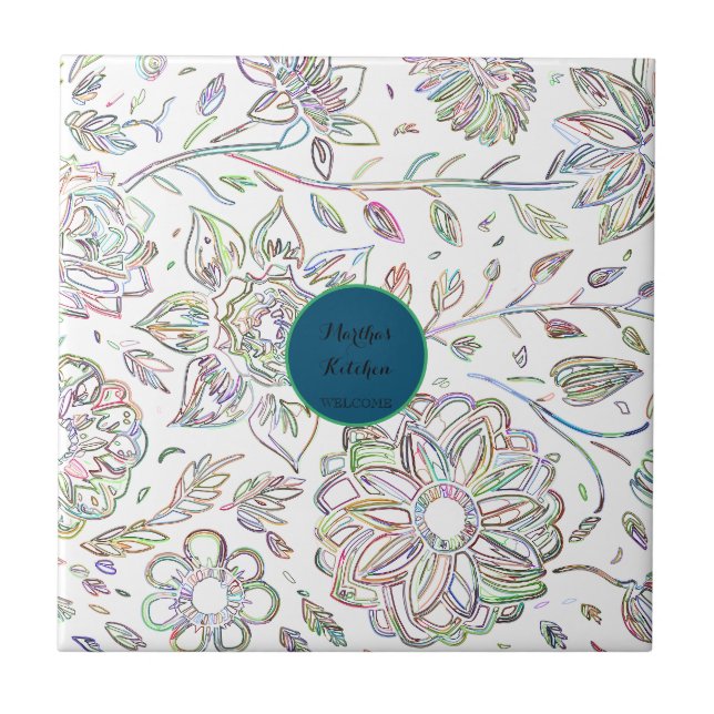 Blooming Bouquet Fliese (Vorderseite)