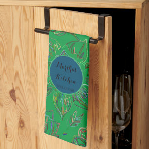 Blooming Bouquet Kelly Green Geschirrtuch