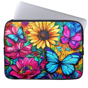 Blooming Butterfly Haven Laptopschutzhülle