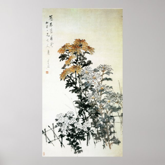 Blooming Chrysanthemum Poster (Vorne)