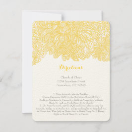 Blooming Dahlia Yellow Iris Wedding Einladung