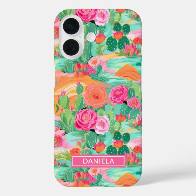 Blooming Desert Cacti Personalized Case-Mate iPhone Hülle (Rückseite)