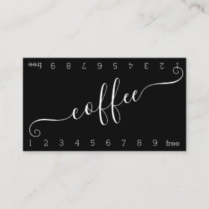 Blooming Double Number Loyalty Coffee Punch Card Treuekarte