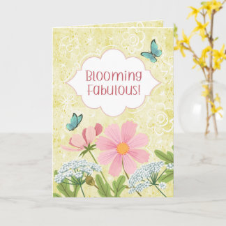 Blooming Fabulous! Yellow Floral Garden  Karte