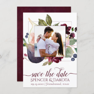 Blooming Figs   Moody Rustic Elegante Floral Foto Save The Date