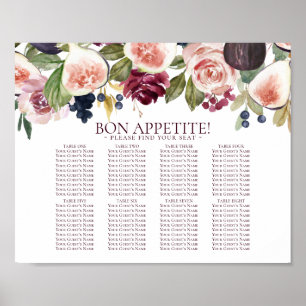 Blooming Figs Moody Rustic Frucht 8 Tischsitze Poster