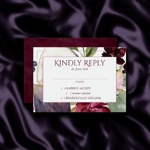 Blooming Figs Moody Rustic Fruit Blossom Custom RSVP Karte