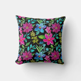 Blooming flower garden chic floral foliage kissen