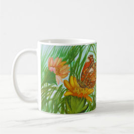 Blooming flower garden kaffeetasse