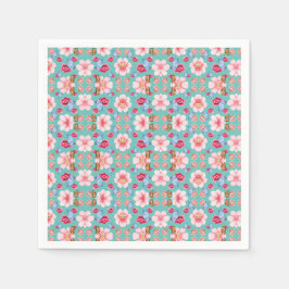Blooming flower garden serviette