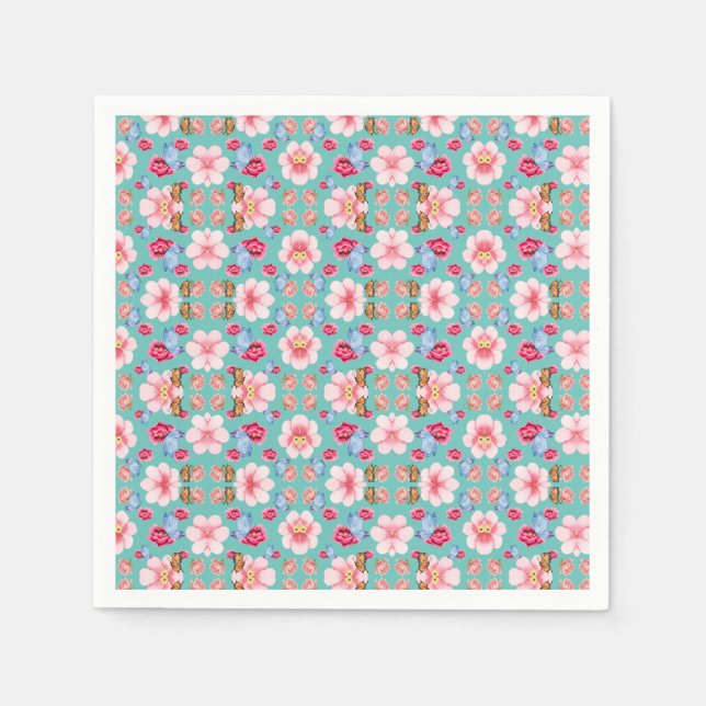 Blooming flower garden serviette (Vorderseite)