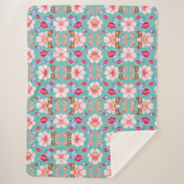 Blooming flower garden sherpadecke