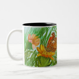Blooming flower garden zweifarbige tasse