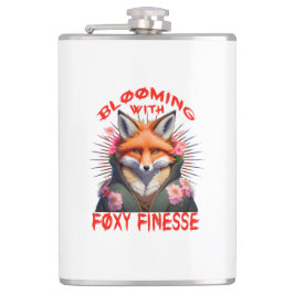 Blooming Fox Fashion Ästhetik Flachmann