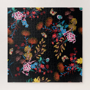 Blooming Garden Butterflies Liberty Style Puzzle