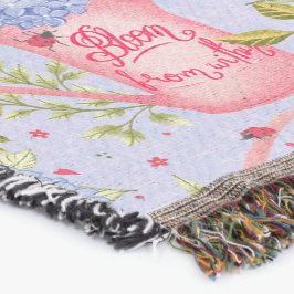 Blooming Hydrangea Cottagecore Pink Watering Cans Decke