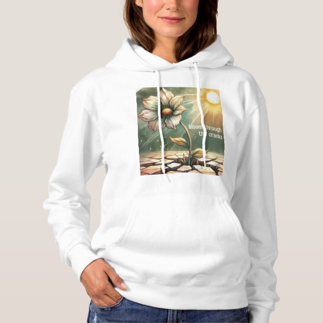 Blooming in Adversity – Floral Art Hoodie (Vorderseite)