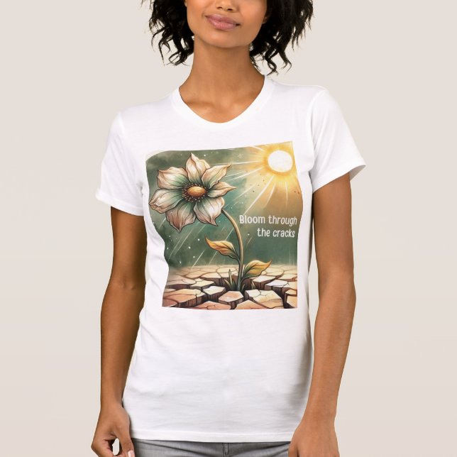 Blooming in Adversity – Floral Art T-Shirt (Vorderseite)