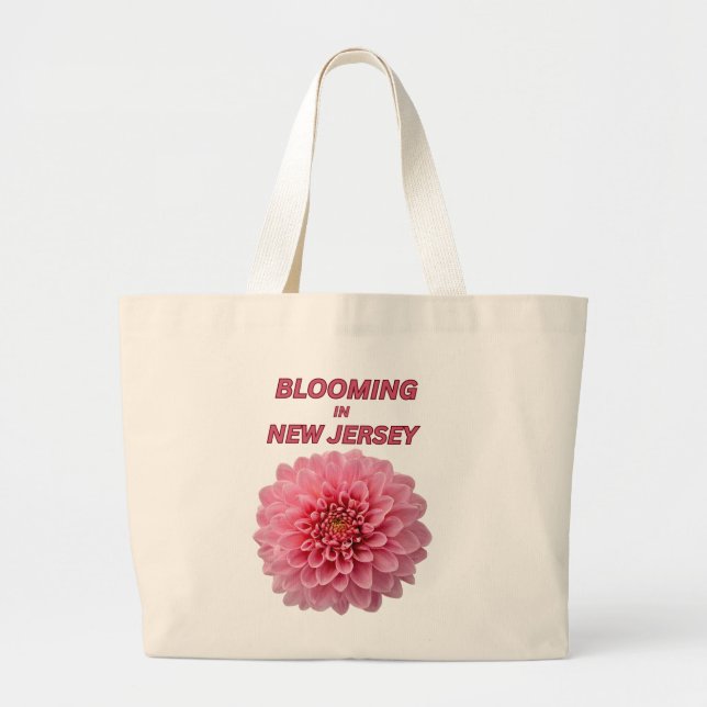BLOOMING IN NJ, CHRYSANTHEMUM FLORAL TOTE BAG JUMBO STOFFBEUTEL (Vorne)