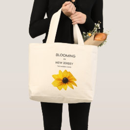 BLOOMING IN NJ, PERRINIALS FLORAL CANVAS TOTE JUMBO STOFFBEUTEL