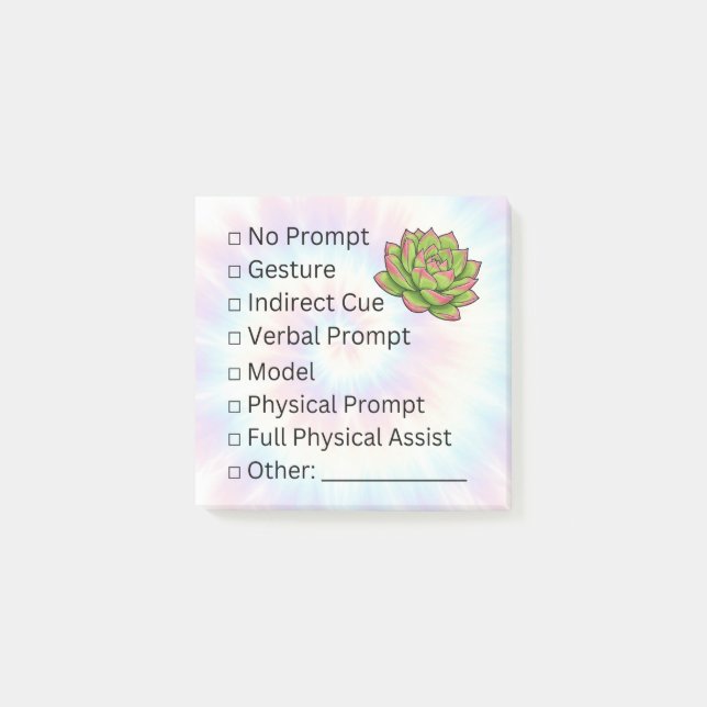 Blooming Independence: Prompt Checklist Post-it Klebezettel (Vorderseite)
