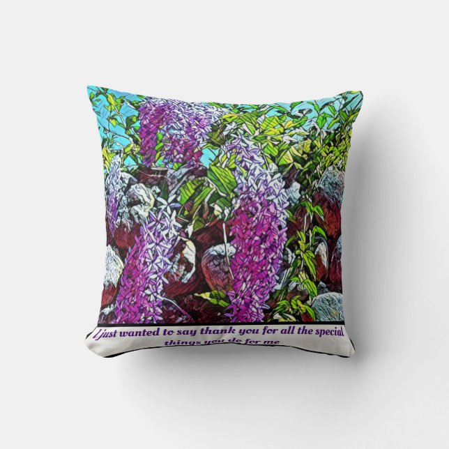 Blooming lilac flower garden kissen (Vorderseite)