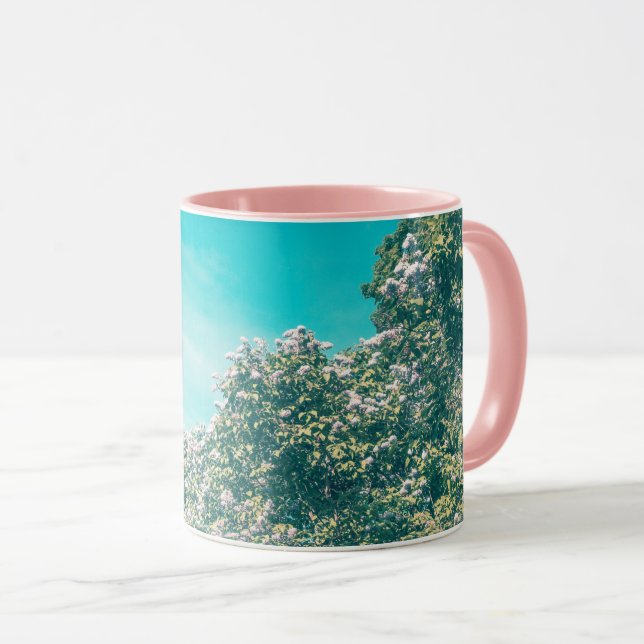 Blooming Lilac Shrub und The Sky Tasse (VorderseiteRechts)