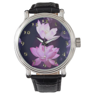 Blooming Lotus Blume Armbanduhr
