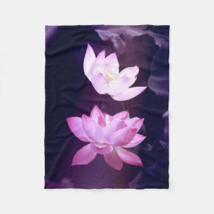 Blooming Lotus Blume Fleecedecke