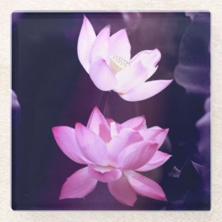 Blooming Lotus Blume Glasuntersetzer