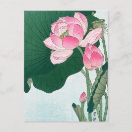 Blooming Lotus Blume, Koson, japanische Blume Art Postkarte