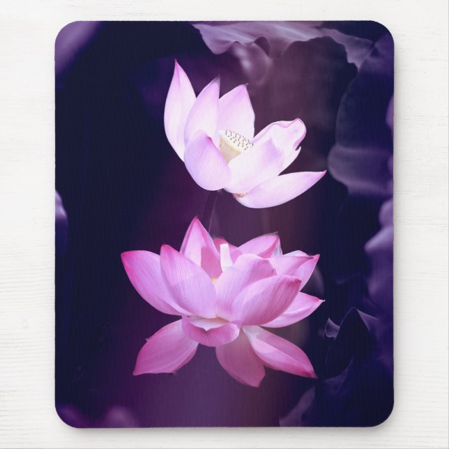 Blooming Lotus Blume Mousepad (Vorne)