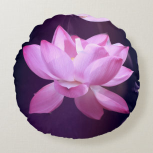 Blooming Lotus Blume Rundes Kissen
