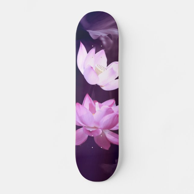 Blooming Lotus Blume Skateboard (Vorderseite)