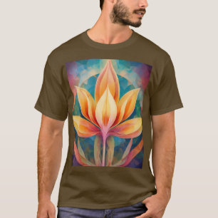Blooming Lotus: Gelassenheit im Design-T - Shirt
