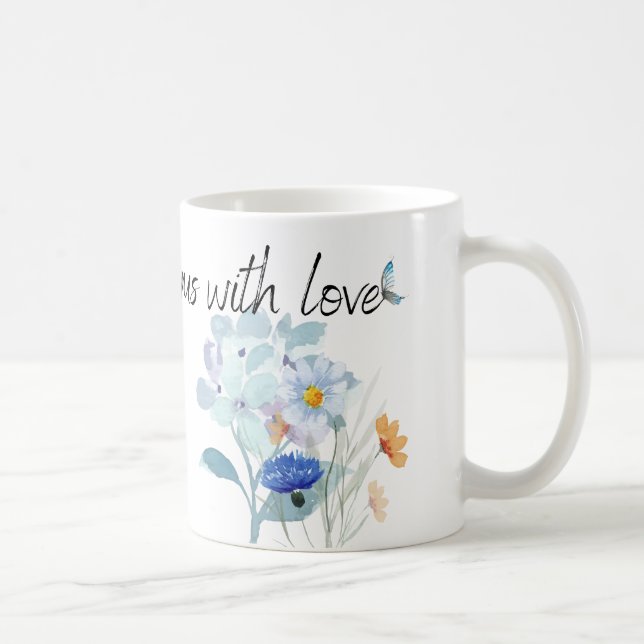 Blooming Love: Oil Painting Floral Mug - Everythin Kaffeetasse (Rechts)