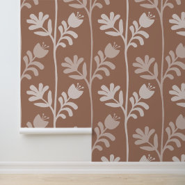 Blooming Minimalismus in Mocha Mousse Blume XL Tapete
