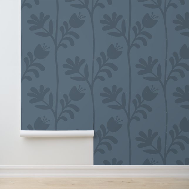 Blooming Minimalismus XL2 Blume und Blätter Tapete (Anwendung)