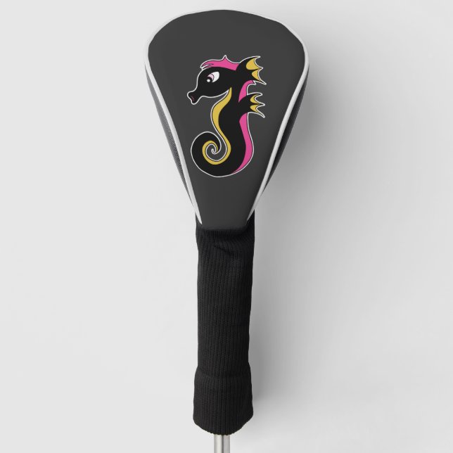 Blooming Neon Seahorse Golf Headcover (Vorderseite)