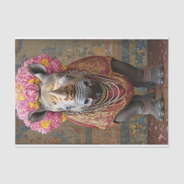 Blooming Rhino Seidenpapier (Vorderseite)