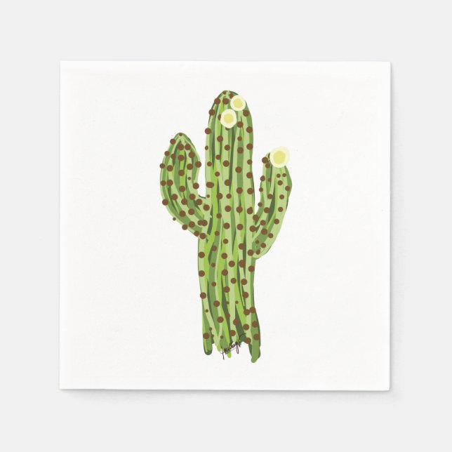 Blooming Saguaro Cactus Serviette (Vorderseite)
