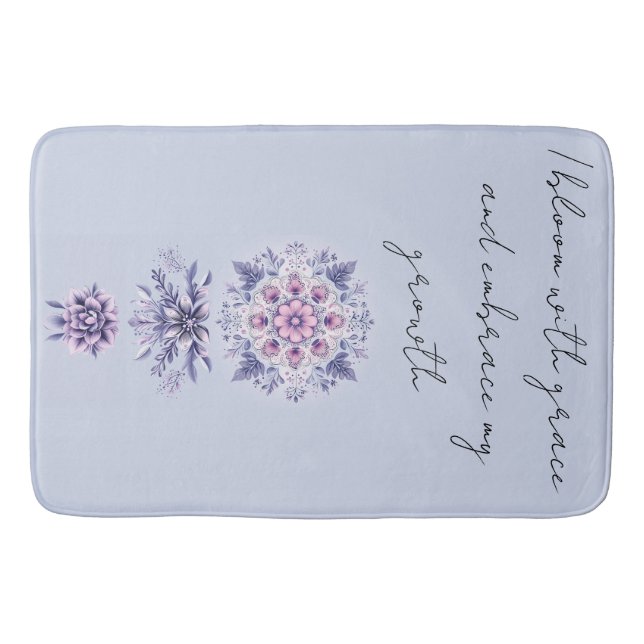Blooming Serenity Mandala Bath Mat Badematte (Vorderseite)