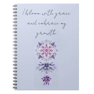 Blooming Serenity Mandala Spiral Foto Notebook Notizblock