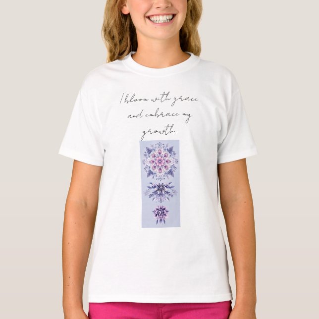 Blooming Serenity Mandala T - Shirt (Vorderseite)
