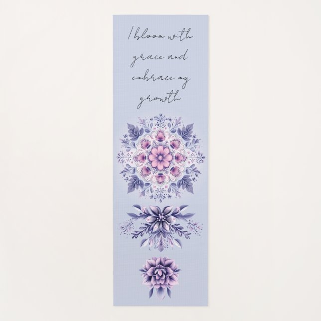 Blooming Serenity Mandala Yoga Mat Yogamatte (Vorderseite)