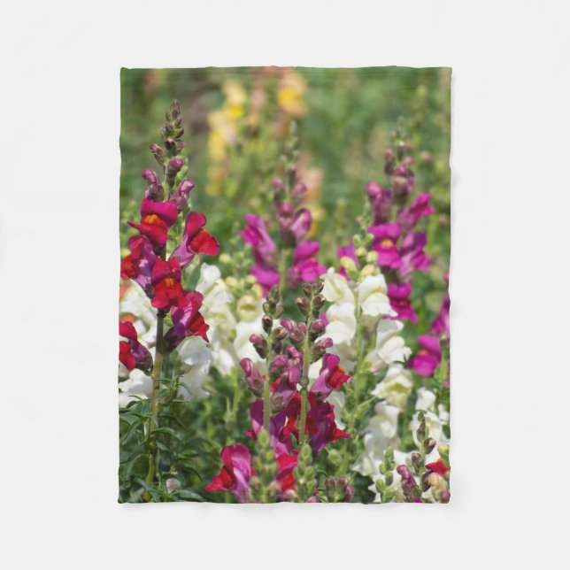 Blooming Snapdragon Vlies Decke (Vorderseite)
