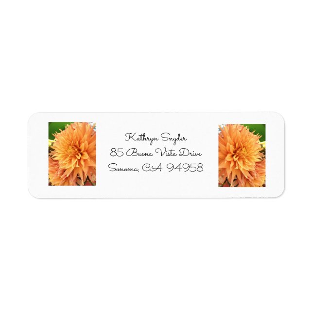 Blooming Summer Dahlia Return Address (Vorne)