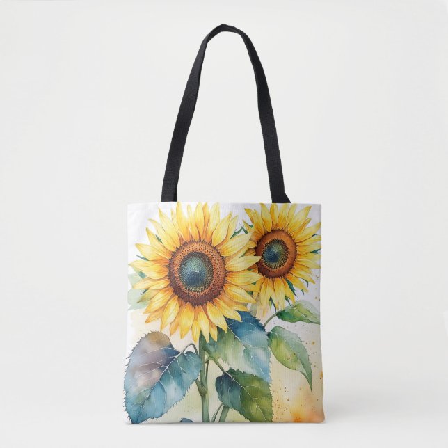 Blooming Sunshine Leinwand Tote Bag (Vorderseite)